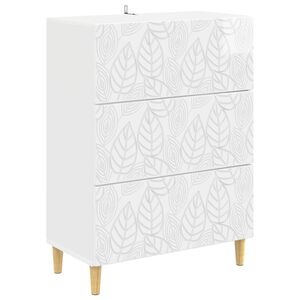 vidaXL Ladenkast Hoogglans Wit 66 x 34,5 x 90 cm Bewerkt hout