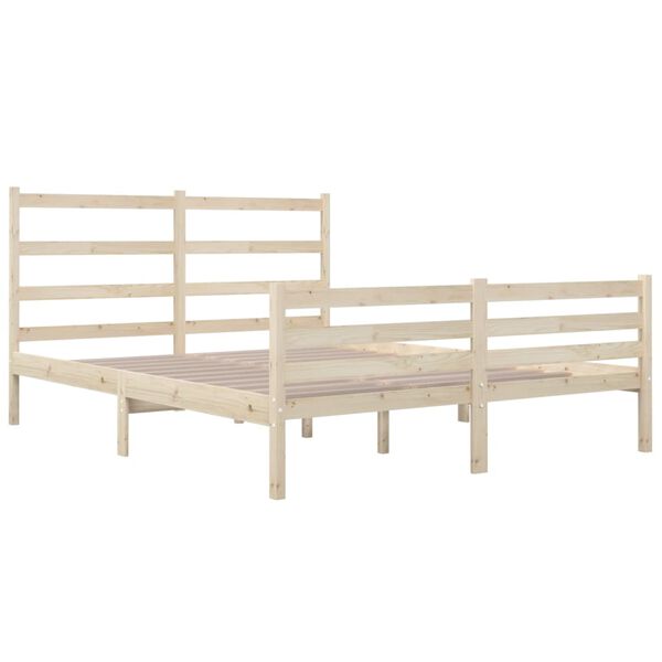 vidaXL Bedframe massief grenenhout 120x190 cm