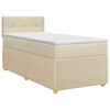 vidaXL Boxspringbed met matras Cr&egrave;mekleurig 90 x 200 cm Stof