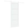 vidaXL Schuifdeur 78 x 202 cm Bewerkt hout Wit