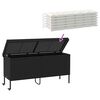 vidaXL Tuinbox met wielen 160x55x75 cm poly rattan zwart