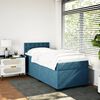 vidaXL Boxspring met matras fluweel donkerblauw 90x190 cm