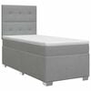 vidaXL Boxspringbed met matras Lichtgrijs 90 x 190 cm Stof