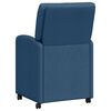 vidaXL Dining Stoelen met Wielen 2 pcs Blauw 57 x 67 x 95 cm Stof