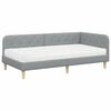 vidaXL Hoekbedframe Lichtgrijs 100 x 200 cm Stof