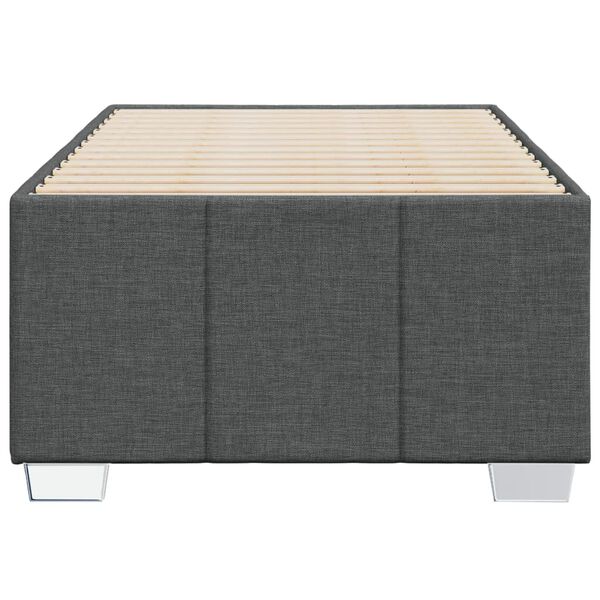 vidaXL Bedframe zonder matras 90x200 cm stof donkergrijs