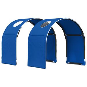 vidaXL Bedtunnel voor kinderbedden 2 st Blauw Polyester