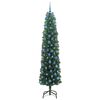 vidaXL Kunstkerstboom Groen 240 cm PVC en Staal en Kunststof