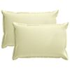 vidaXL Kussensloop 2 st HOUTEN Cr&egrave;mekleurig 40 x 60 cm Polyester