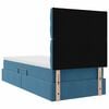 vidaXL Opbergbed met LED met matras Donkerblauw 90 x 190 cm Fluweel