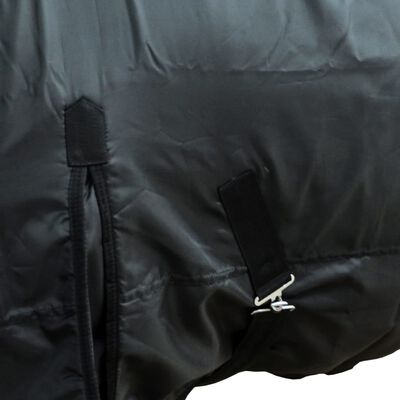 vidaXL Fleece deken dubbellaags 155 cm zwart