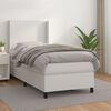 vidaXL Boxspring met matras kunstleer wit 90x190 cm