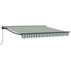 vidaXL Zijde Frame Groen en Wit 300 x 250 cm Polyester met PU-coating