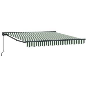 vidaXL Zijde Frame Groen en Wit 300 x 250 cm Polyester met PU-coating