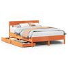 vidaXL Bedframe zonder matras massief grenenhout wasbruin 120x190 cm