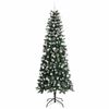 vidaXL Kunstkerstboom met 300 LED Groen 240 cm PVC en Plastic en Staal