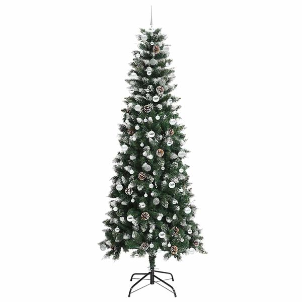 vidaXL Kunstkerstboom met 300 LED Groen 240 cm PVC en Plastic en Staal