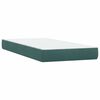 vidaXL Boxspring met matras fluweel donkergroen 100x210 cm
