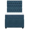 vidaXL Boxspring met matras fluweel blauw 90x200 cm
