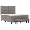 vidaXL Boxspringbed met hoofdeinde Taupe 140 x 200 cm Stof