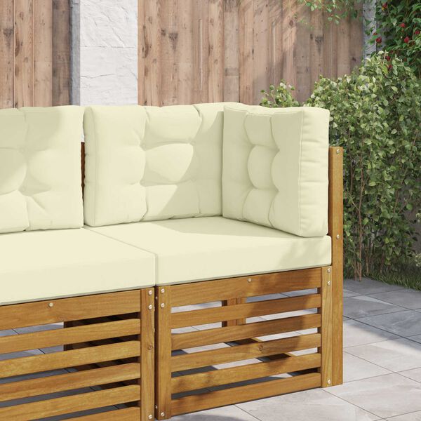 vidaXL Buiten bankkussen 3 pcs Cr&egrave;me Polyester