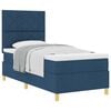 vidaXL Boxspringbed met matras met hoofdeinde Blauw 100 x 200 cm Stof