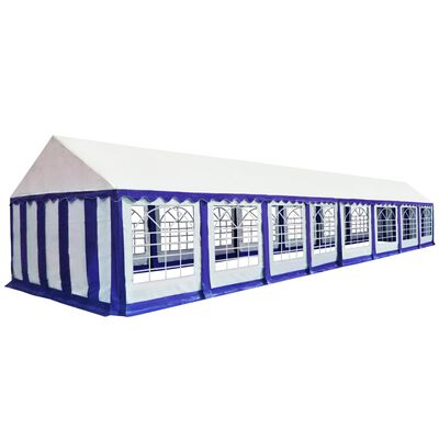 vidaXL Tuinpaviljoen 6x16 m PVC blauw en wit
