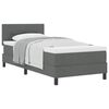 vidaXL Boxspringbed met hoofdeinde Donkergrijs 80 x 200 cm Stof