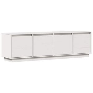 vidaXL Tv-meubel 156x37x45 cm massief grenenhout wit
