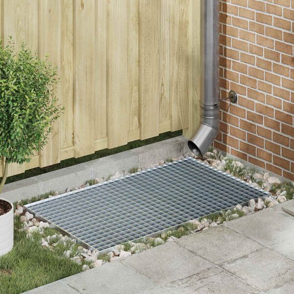 vidaXL Rooster Zilver 100 x 60 x 2 cm Warmgedipt Gegalvaniseerd Staal