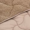 vidaXL Vol jaar dekbed Taupe 220 x 260 cm Microfiber en Teddy fleece