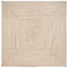 vidaXL Gebied Tapijt Natuurlijk en Wit 200 x 200 cm Jute