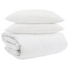 vidaXL Dekbed Set met kussen 3 st Wit Donsveertjes