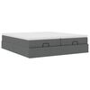 vidaXL Ottoman bed met matrassen 160x200cm stof donkergrijs