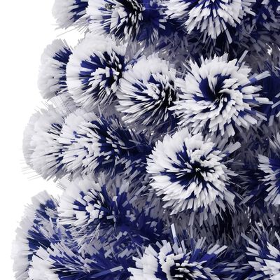vidaXL Kunstkerstboom met verlichting 120 cm glasvezel wit en blauw