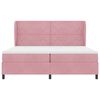 vidaXL Boxspringbed met matras Roze 200 x 200 cm Polyester