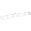 vidaXL Wandschap rechthoekig natuurlijke rand 140x20x2,5 cm acaciahout