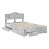 vidaXL Bedframe met hoofdeinde Beton Grijs 120 x 200 cm Bewerkt hout