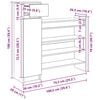 vidaXL Schoenenkast Artisan Eiken 100,5 x 28 x 100 cm Bewerkt hout