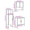 vidaXL 3-delige Badkamermeubelset bewerkt hout grijs sonoma eikenkleur