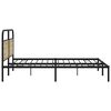 vidaXL Bedframe zonder matras metaal sonoma eikenkleurig 183x213 cm