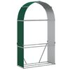 vidaXL Haardhoutopslag 120x45x210 cm gegalvaniseerd staal groen