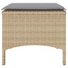 vidaXL Tuinbank 2-zits met tafel en voetenbanken poly rattan beige