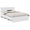vidaXL Bedframe met hoofdeinde Wit 140 x 200 cm Bewerkt hout