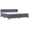 vidaXL Boxspringbed met matras Donkergrijs 200 x 200 cm Fluweel