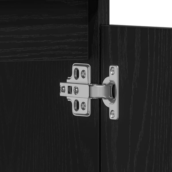 vidaXL Wastafelkast 58x33x60 cm bewerkt hout zwart eikenkleurig