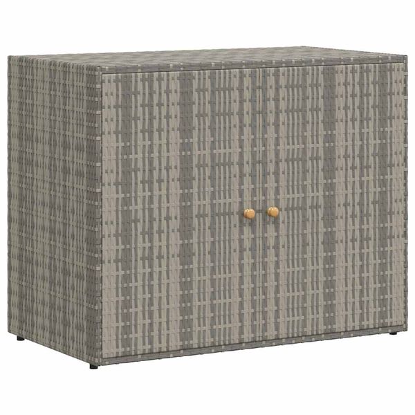 vidaXL Tuinkast 100x55,5x80 cm poly rattan grijs