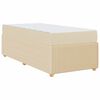 vidaXL Bedframe met matras Cr&egrave;me 100 x 200 cm Stof
