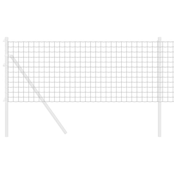 vidaXL Euro Hek Grijs 0.8 x 25 m PVC-gecoat ijzer