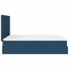 vidaXL Ottoman bed met matras en LED's 140x190cm stof blauw